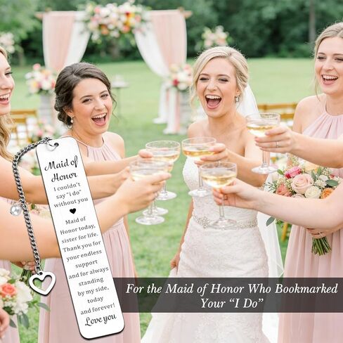 Maid of Honor Gifts Bookmark, Bridesmaid Gifts from Bride, Maid of Honor Proposal Gifts, Bridesmaid Proposal Gifts, Bridal Shower Bachelorette Party Wedding Gifts for Maid of Honor Bridesmaid in Saudi Arabia