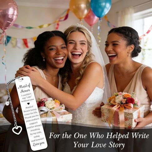 Maid of Honor Gifts Bookmark, Bridesmaid Gifts from Bride, Maid of Honor Proposal Gifts, Bridesmaid Proposal Gifts, Bridal Shower Bachelorette Party Wedding Gifts for Maid of Honor Bridesmaid in Saudi Arabia