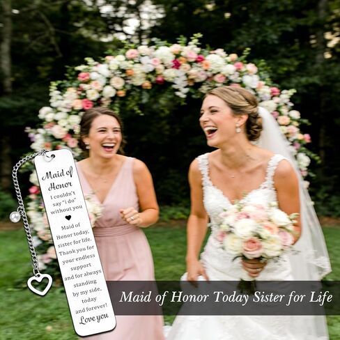 Maid of Honor Gifts Bookmark, Bridesmaid Gifts from Bride, Maid of Honor Proposal Gifts, Bridesmaid Proposal Gifts, Bridal Shower Bachelorette Party Wedding Gifts for Maid of Honor Bridesmaid in Saudi Arabia