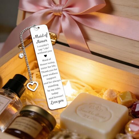 Maid of Honor Gifts Bookmark, Bridesmaid Gifts from Bride, Maid of Honor Proposal Gifts, Bridesmaid Proposal Gifts, Bridal Shower Bachelorette Party Wedding Gifts for Maid of Honor Bridesmaid in Saudi Arabia