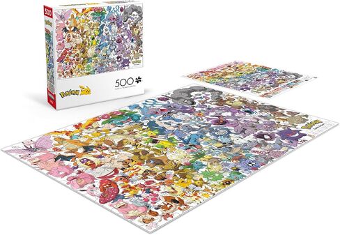 Buffalo Games Pokémon Kanto 151 500 Piece Jigsaw Puzzle - Multicolor, 21.25 x 15 in, Rectangular - Bonus Poster Included - Precision Cut Pieces - Pokemon Gifts for Adults in Kuwait