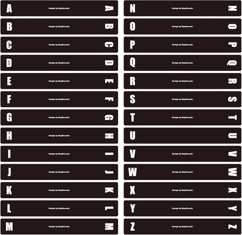 26 pcs Vinyl Record Dividers A-Z Alphabet Dividers Black Plastic Vinyl Record Separator Card Divider for Album CD DVD Bookshelf Organizer, Supports Horizontal & Vertical Placement in Saudi Arabia