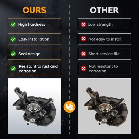 مجموعة محور تحمل عجلة القيادة الأمامية اليمنى لسيارة Toyota Camry XLE 2004-2006 3.0L، لسيارة Camry SE 2004-2006 3.3L، لقاعدة Lexus ES330 2004-2006 3.3L، جانب الركاب، 686-272، 686272 in Kuwait