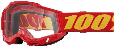 100% Accuri 2 Goggles - Eyewear for Motocross & Mountain Biking - Goggles for Dirt Bikes, Motorcycles & Bike Sports - Fluo/Yellow, Mirror Gold Lens in Saudi Arabia