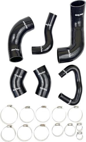 Silicone Intercooler Hose Kit designed for 2001-2006 Mitsubishi Lancer Evolution EVO 7/8/9 CT9A 4G63, Black in Saudi Arabia
