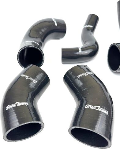 Silicone Intercooler Hose Kit designed for 2001-2006 Mitsubishi Lancer Evolution EVO 7/8/9 CT9A 4G63, Black in Saudi Arabia