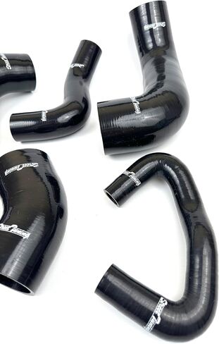 Silicone Intercooler Hose Kit designed for 2001-2006 Mitsubishi Lancer Evolution EVO 7/8/9 CT9A 4G63, Black in Saudi Arabia