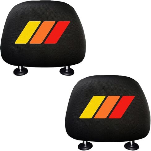 2Pack Tri-Color Headrest Covers for Car Truck SUV Soft Elastic Fabric Head Rest Protector Compatible with Toyota Tacoma 4Runner Tundra Rav4 Highlander TRD Accessories (Roy) in Saudi Arabia