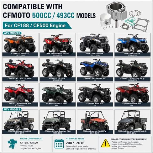 87.5mm Piston Rings Gaskets Compatible with CF500 X5 CF 500cc ATV UTV in Kuwait