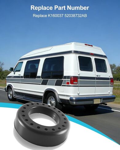 2pcs K160037 Coil Spring Insulator Fit for Dodge B150 B1500 B250 B2500 B350 B3500 1991-1998, Front Upper Coil Spring Insulator Replace 52038732AB in Kuwait