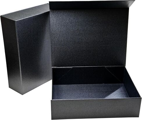 GREDNA 2 Pack 12.2"x9.25"x3.35" Magnetic Gift Boxes,Brown Gift Box with Lid for Presents Groomsman Proposal Box, Wedding, Christmas, Halloween, Birthday Gift Packging in Saudi Arabia