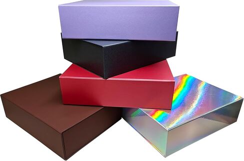 GREDNA 2 Pack 12.2x9.25x3.35 علب الهدايا المغناطيسية، صندوق هدايا بني مع غطاء للهدايا، صندوق اقتراح العريس، الزفاف، عيد الميلاد، الهالوين، تغليف هدايا عيد الميلاد in Kuwait