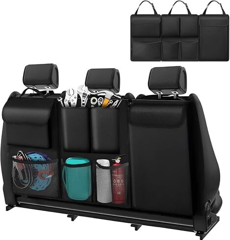 Car Trunk Organizer, Detachable Car Backseat Hanging Organizer with 7 Large Storage Pockets, Collapsible Back Seat Organizer Car Interior Accessories for SUV, Van, Jeep in Saudi Arabia