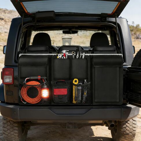 Car Trunk Organizer, Detachable Car Backseat Hanging Organizer with 7 Large Storage Pockets, Collapsible Back Seat Organizer Car Interior Accessories for SUV, Van, Jeep in Saudi Arabia