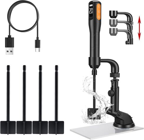 Keway Resin Mixer with Adjustable Stand, Epoxy Resin Supplies Electric -3 Speeds & Smart Timer Minimize Bubbles, Epoxy Resin Mixing Tools with 4 Paddles for DIY Crafts, Jewelry Making, Paint, Silicone in Saudi Arabia