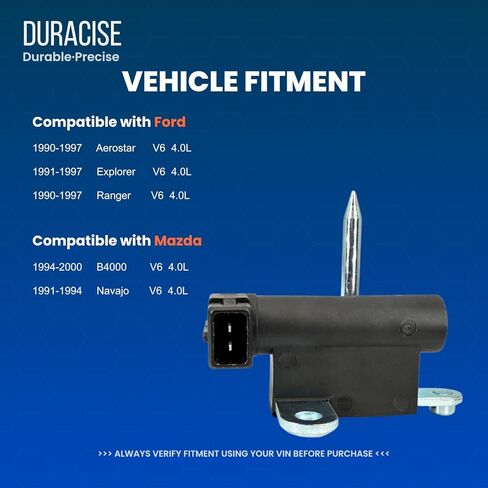 DURACISE Crankshaft Position Sensor Compatible with 1991-1997 Ford Explorer, 1990-1997 Ford Ranger, Aerostar & 1994-2000 Mazda B4000, 1991-1994 Mazda Navajo | 4.0L | OEM #90TF6C315A1A, ZZL067082B in Saudi Arabia