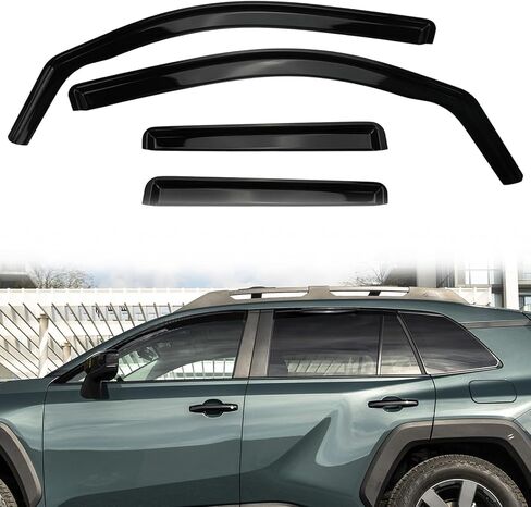 واقيات النوافذ داخل القناة، واقيات المطر لسيارة Toyota Rav4 لعام 2026، عاكسات النوافذ، تقلل من ضوضاء الرياح وحماية الطقس، ملحقات Rav4 لعام 2026 (4 قطع) in Kuwait