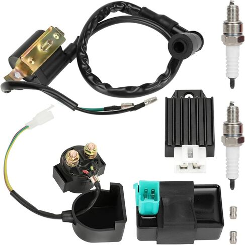 GREHUA AC CDI Box Starter Solenoid Relay Ignition Coil Voltage Regulator Rectifier Spark Plug Kit for 50cc 70cc 90cc 110cc 125cc TaoTao Four Wheeler Quad ATV Pit Dirt Pocket Bike Moped Scooter go kart in Saudi Arabia