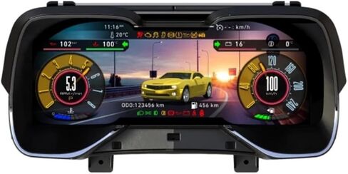 لوحة القيادة LCD متوافقة مع شيفروليه كامارو 2010-2015 ترقية عداد السرعة الرقمي العنقودي وحدة أدوات ستيريو الوسائط المتعددة IPS in Kuwait