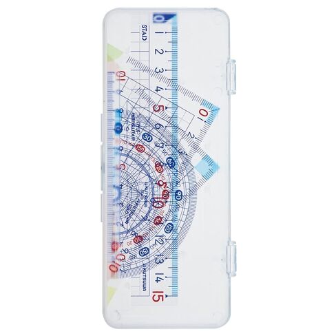 Kutsuwa AP01A STAD Mathematical Ruler Set, Acrylic, Case Included in Saudi Arabia