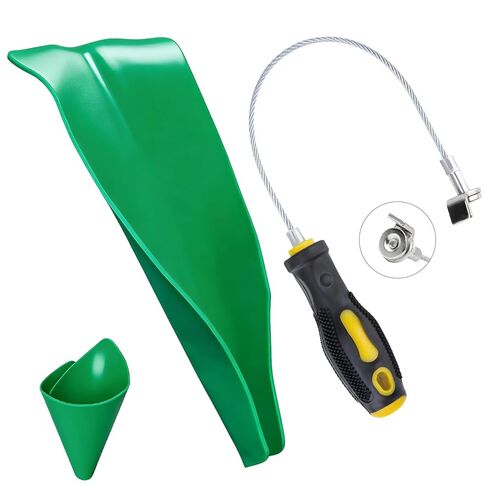 Flexible Funnel Oil Change Tool Set - Reusable Foldable Bendable Spill-Free Flexible Oil Funnels for Automotive Use, Magnetic Oil Drain Plug Removal Tool, Oil Change Tools for Car, Truck, Motorcycle in Saudi Arabia