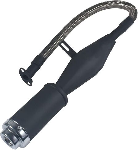 Flexible Exhaust Muffler Pipe for 2 Stroke 49cc 60cc 66cc 80cc 100cc Motorized Bike, Gas Pocket Bike & Dirt Bike Engine Parts (Black) in Saudi Arabia