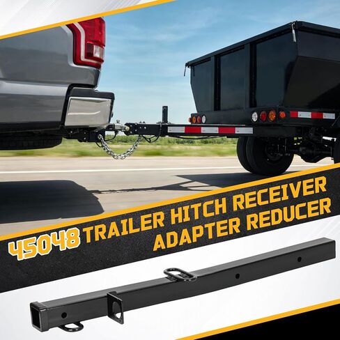 45048 Trailer Hitch Receiver Adapter Reducer, 2-1/2 to 2-Inch Extender, 34-Inch Extension, 4500 lbs Weight Capacity, Trailer Hitch Extender Replacement Part No.45048 - Black in Saudi Arabia