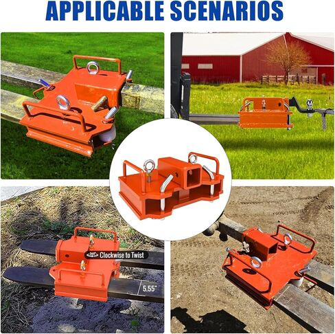 Heavy Duty Forklift Trailer Hitch Attachment, 6500LBS Towing Capacity 2" Receiver, Compatible with Dual Pallet Forks, Fork Mounted Tow Hitch for Warehouse, Construction, Farm & Industrial Use in Saudi Arabia