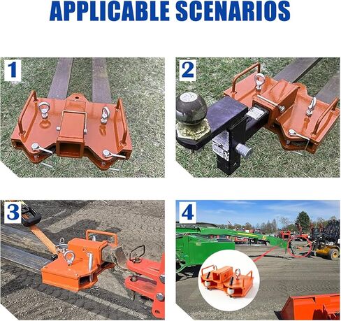 Heavy Duty Forklift Trailer Hitch Attachment, 6500LBS Towing Capacity 2" Receiver, Compatible with Dual Pallet Forks, Fork Mounted Tow Hitch for Warehouse, Construction, Farm & Industrial Use in Saudi Arabia