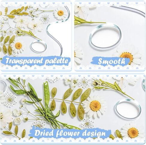 11 x 7.9 Inch Epoxy Dried Flower Painting Palette with Thumb Hole, Pressed Flower Paint Tray Pad, Resin Artist Pallet for Oil Watercolor Craft DIY Art Painting Palette in Saudi Arabia