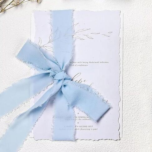 Ivory Handmade Silk Chiffon Ribbon - for Gift Wrapping, Wedding Invitations and Flower Bouquets - DIY Craft for Home Decor and More - 15 Yards (Pack of 3) in Saudi Arabia