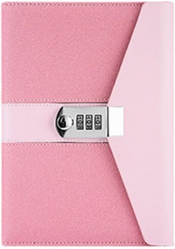 ARRLSDB Diary with Lock, PU Leather Multi Color Combination Lock Journal (Combination Lock Diary) A6 Refillable Personal Locking Diary (Black) in Saudi Arabia