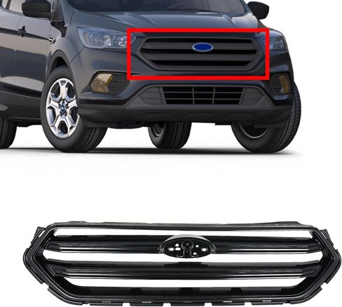 PartsFlow Front Bumper Upper Grille With Chrome For 2019 2020 Ford Fusion KS7Z8200AC in Saudi Arabia