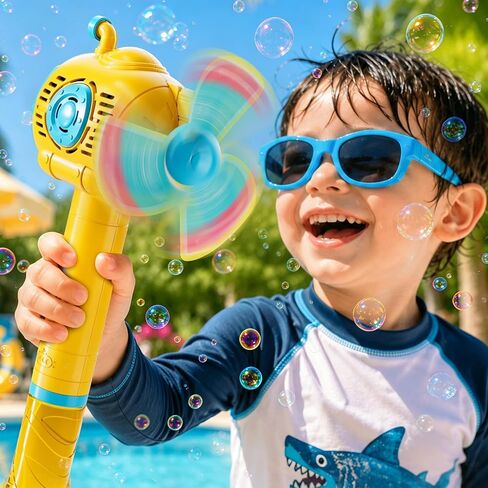 Lucky Doug Bubble Gun، مدفع رشاش فقاعي للأطفال الصغار مع فقاعات غنية، مسدسات فقاعات للأطفال مع تصميم مانع للتسرب 360 درجة، مسدس فقاعات تلقائي للأطفال الصغار في الفناء الخلفي والتخييم في الهواء الطلق in Kuwait