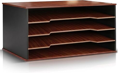 12x18 Construction Paper Organizer, 4-Tier Wooden Flat File for 11x17, A3 & Tabloid Sheets | Durable wood Desk Paper Storage for Classroom, Office & Art Studio in Saudi Arabia