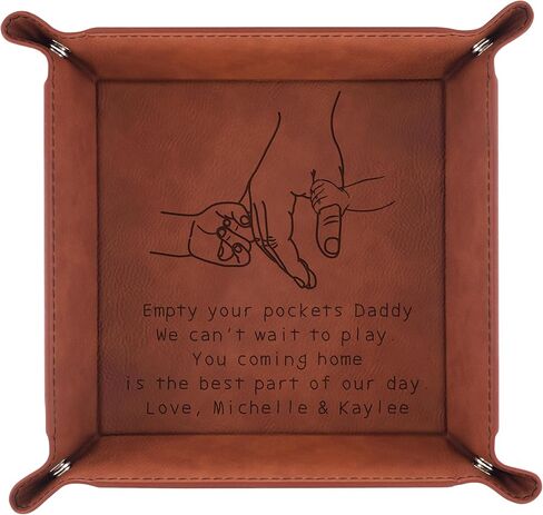 Personalized Fathers Day Dad Gifts for Husband Dad - Red - Personalized Tray for Fathers Day Dad Gifts from Daughter Son Wife Kids, Dad Birthday Gift, Husband, Step Dad, Bonus Dad, Men in Saudi Arabia