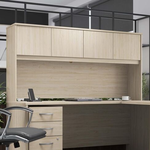 خزانة مكتب Bush Business Furniture Studio C 72W باللون الدردار الطبيعي، مساحة تخزين للمنزل أو المكتب الاحترافي in Kuwait