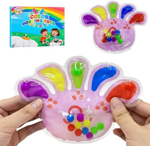 Color Sorting SensoryToys,Squeeze Sensory Fidget Toys,Montessori Toys for ToddlerFine Motor Skill Games Learning Toy for Fidgets for Classroom Stocking Stuffers for 3 4 5 Boy Girl Travel Toy in Saudi Arabia