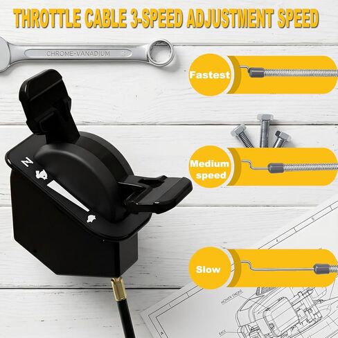 مجموعة كابل خنق الخانق 946-05098C الجديدة لشبل كاديت XT1 LT46 LT50 GT50 GT54 ST54، XT2 LX46 LX50، Craftsman MTD Lawn Tractor استبدال 946-05098A 946-05098B 746-05098A 3-Pos كابل التحكم الثقيل in Kuwait