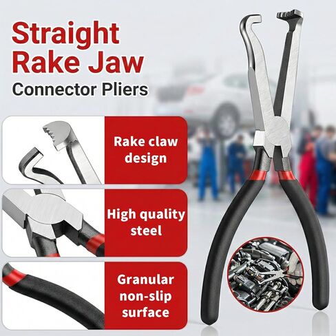 7-Piece Automotive Electrical Disconnect Pliers Set, Connector Removal Tool Kit with Straight & 60° Jaws, Hose Clamp Pliers, Terminal Pin Extractor for Secure Push-Tabs, MAF Sensors, Ignition Coils in Saudi Arabia