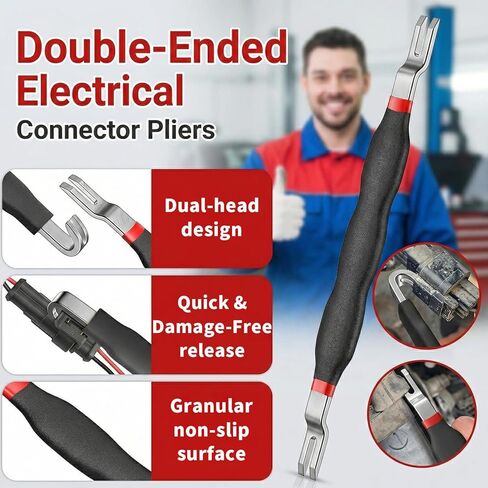 7-Piece Automotive Electrical Disconnect Pliers Set, Connector Removal Tool Kit with Straight & 60° Jaws, Hose Clamp Pliers, Terminal Pin Extractor for Secure Push-Tabs, MAF Sensors, Ignition Coils in Saudi Arabia