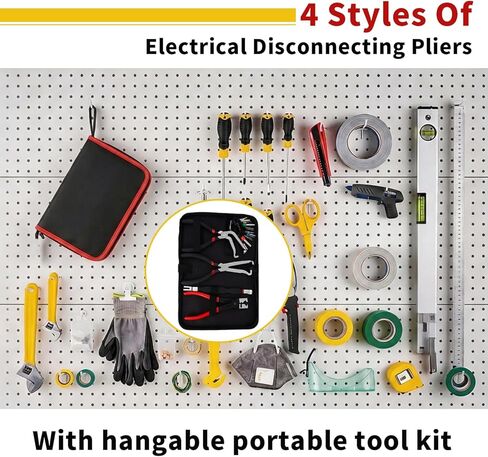 7-Piece Automotive Electrical Disconnect Pliers Set, Connector Removal Tool Kit with Straight & 60° Jaws, Hose Clamp Pliers, Terminal Pin Extractor for Secure Push-Tabs, MAF Sensors, Ignition Coils in Saudi Arabia