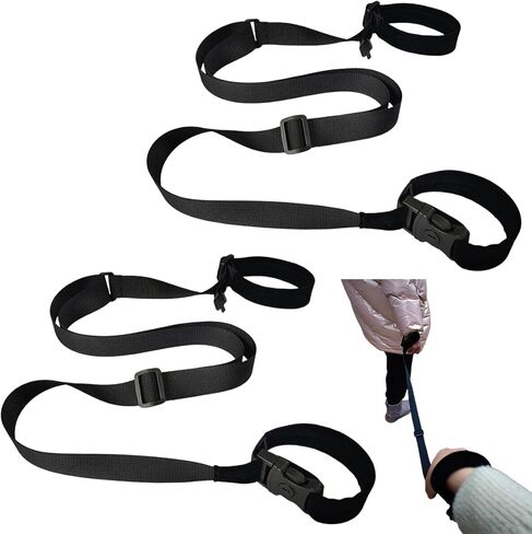 2PCS Adjustable Anti-Lost Wrist Strap, Velvet Lining on Both Wrists Prevents Chafing, 59Inch Parent-Child Safety Leash for Autism ADHD Special Needs, Travel Shopping Airport Zoo Park in Saudi Arabia