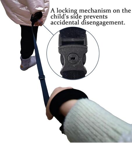 2PCS Adjustable Anti-Lost Wrist Strap, Velvet Lining on Both Wrists Prevents Chafing, 59Inch Parent-Child Safety Leash for Autism ADHD Special Needs, Travel Shopping Airport Zoo Park in Saudi Arabia