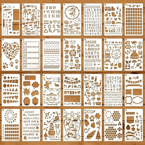 80 Pcs Reusable 3 Inch Stencils for Painting - Nature Designs with Birds, Insects, Flowers & Leaves for DIY Crafts, Wall Art, Wood, Canvas, Home Decor in Saudi Arabia