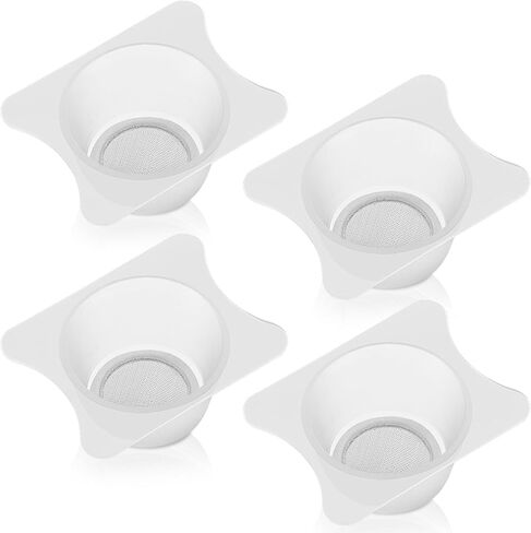 Shimeyao 4 Pcs Airbrush Filter Cup PP Strainer Filters Accessories for Paint Airbrush Accessories Crafts, Size 1.30" x 0.98", Hole Diameter 0.83", White in Kuwait