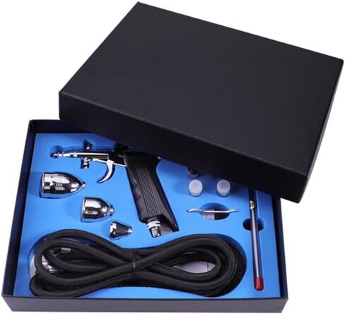 Langlengtec Airbrush Kit Paing Set with 3 Cup Hose and Air Brush Accessories Spray Gun for Art Hobby Model in Saudi Arabia