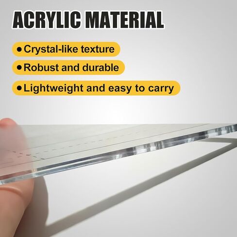 Scrap Crazy Style Quilting Template Set, 6 Pcs Non-Slip Acrylic Quilt Rulers for 6 & 9 Inch Squares, 0.118" Thick Precision Cutting Templates for Sewing, Patchwork and DIY Hand Crafting in Saudi Arabia