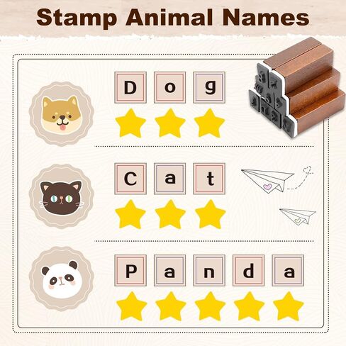 70 Pack Wooden Alphabet Stamps Set, Letter Stamps for Clay & DIY Crafts, Rubber Stamps for Crafting with Letters, Numbers & Symbols, Stamp Set for Scrapbooking, Card Making & Journaling in Saudi Arabia
