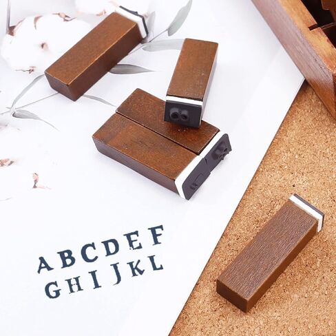 70 Pack Wooden Alphabet Stamps Set, Letter Stamps for Clay & DIY Crafts, Rubber Stamps for Crafting with Letters, Numbers & Symbols, Stamp Set for Scrapbooking, Card Making & Journaling in Saudi Arabia